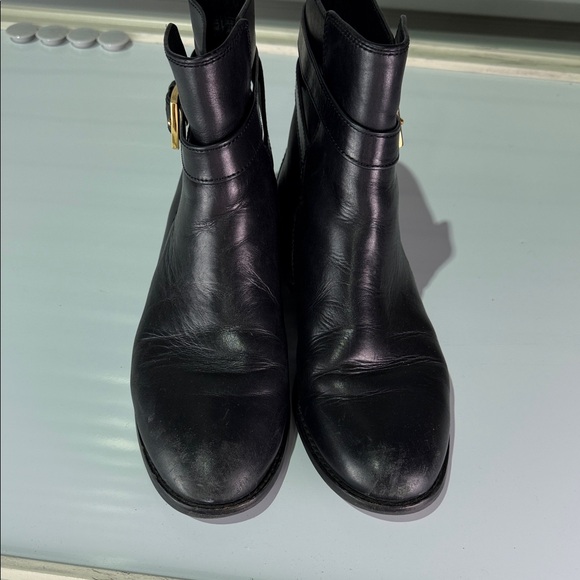 Tory Burch Brooke Black Leather Ankle Boots - Picture 7 of 14